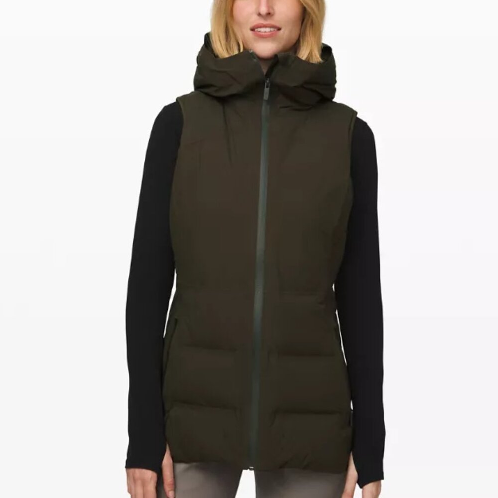Lululemon Sleet Street Vest Sz 2 Olive